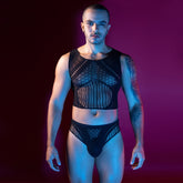 Love In Leather Mens Sleeveless Top & Briefs Set Default Title Mens Briefs And Boxers